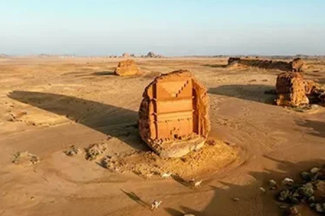 Hegra's Tomb of Lihyan son of Kuza rising from the AlUla desert