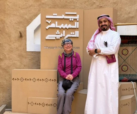 Guest and local host at a traditional heritage house