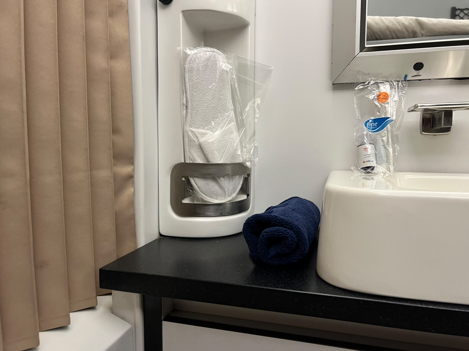Private en-suite bathroom in an Abela sleeper cabin